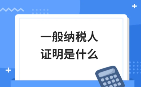 一般纳税人证明是什么