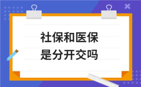 社保和医保是分开交的吗？详解缴纳方式