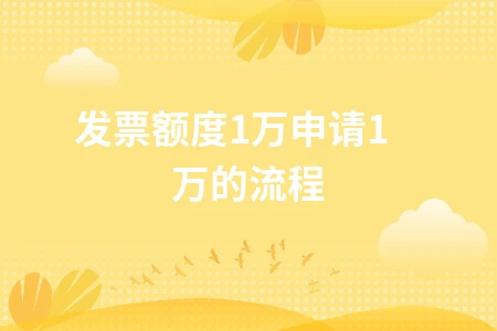 发票额度1万申请10万的流程