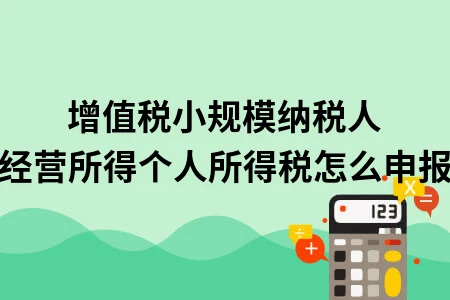 增值税小规模纳税人经营所得个人所得税怎么申报
