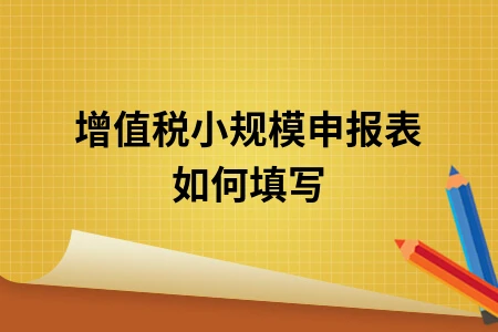 增值税小规模申报表如何填写