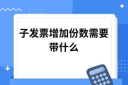 电子发票增加份数需要带什么