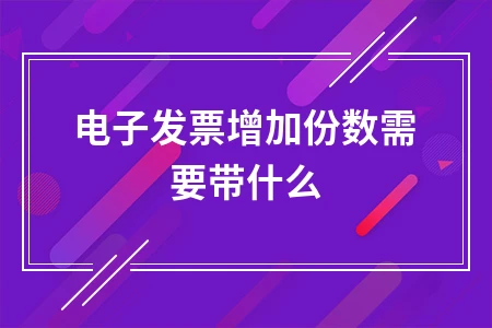 电子发票增加份数需要带什么