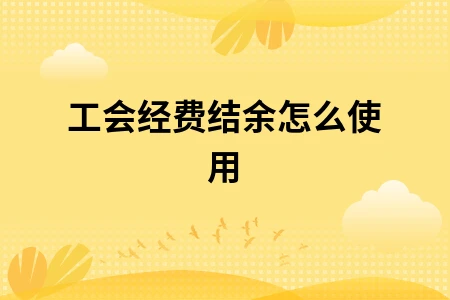 工会经费结余怎么使用