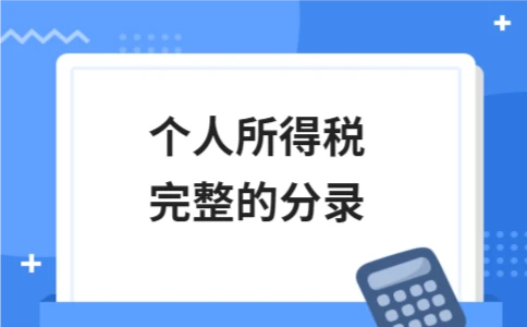 个人所得税完整的分录