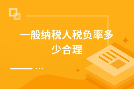 一般纳税人税负率合理范围及计算公式