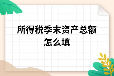 所得税季末资产总额怎么填 所得税季末资产总额怎么填