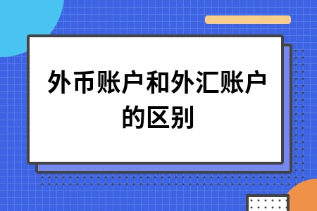 外币账户和外汇账户的区别