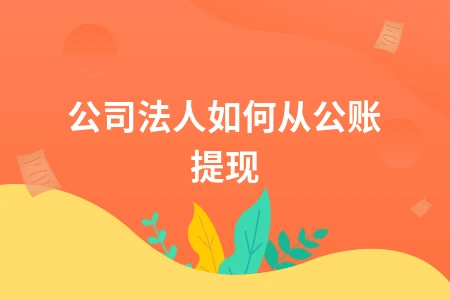 公司法人从公账提现规定及流程详解