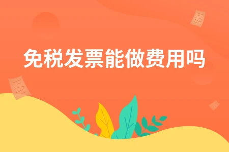 免税发票能做费用吗