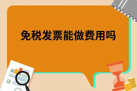 免税发票能做费用吗