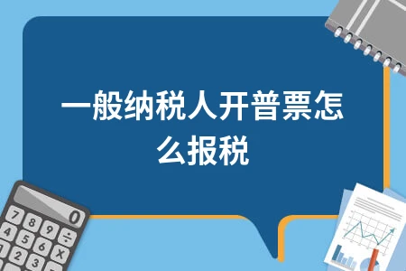 一般纳税人开普票怎么报税