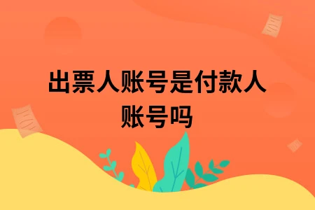 出票人账号是付款人账号吗