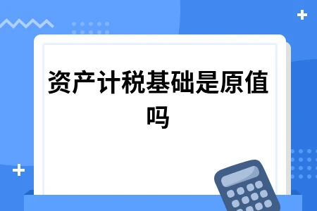 资产计税基础是原值吗 资产计税基础是原值吗