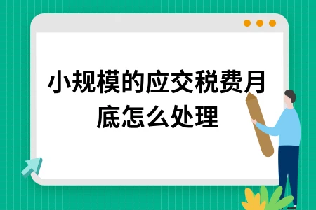 小规模的应交税费月底怎么处理
