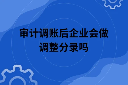 审计调账后企业会做调整分录吗