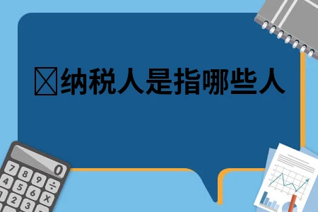 纳税人是指哪些人