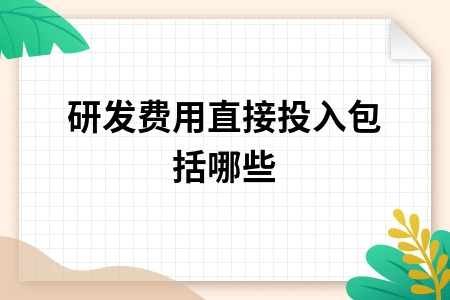 企业研发费用处理：直接投入明细解析