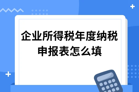 企业所得税年度纳税申报表怎么填