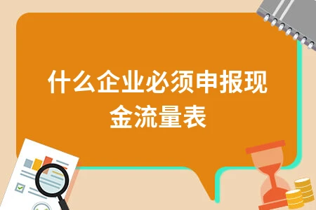 什么企业必须申报现金流量表