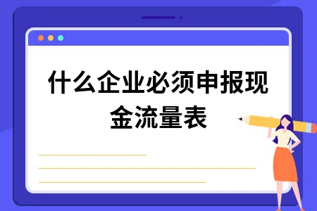 什么企业必须申报现金流量表