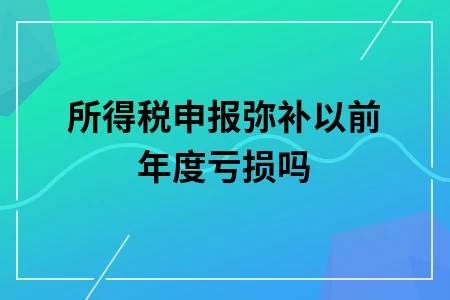 所得税申报弥补以前年度亏损吗 所得税申报弥补以前年度亏损吗