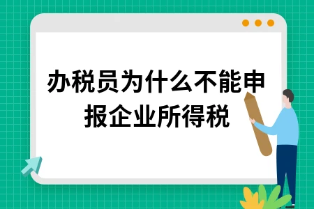 办税员为什么不能申报企业所得税