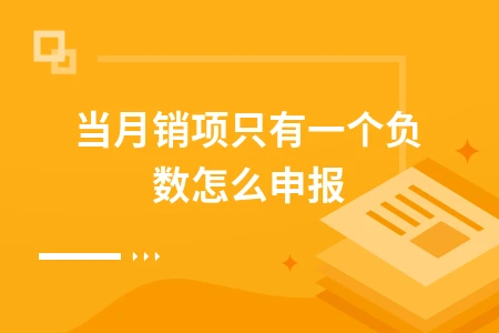 当月销项税负数申报方法及红字发票处理指南