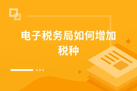 电子税务局如何增加税种 操作流程及必备资料详解