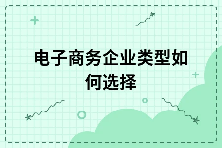 电子商务企业类型如何选择