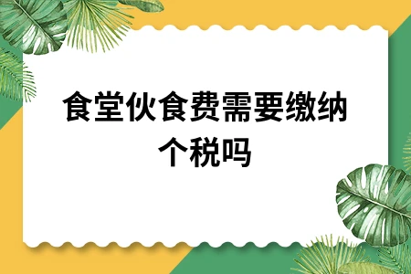 食堂伙食费是否需要缴纳个人所得税政策解读