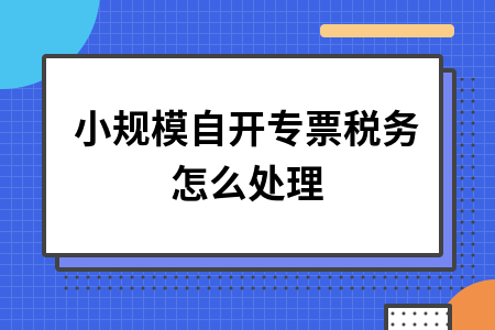 小规模纳税人自开增值税专用发票操作流程详解