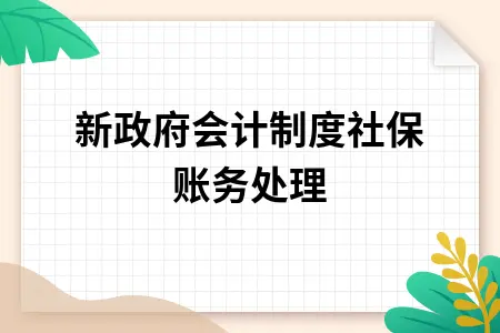 新政府会计制度社保账务处理 新政府会计制度社保账务处理