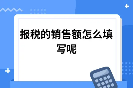 报税的销售额怎么填写呢 报税的销售额怎么填写呢