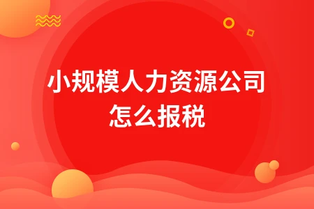 小规模人力资源公司报税流程及网上申报操作指南