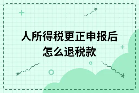 个人所得税更正申报后如何办理退税款操作指南