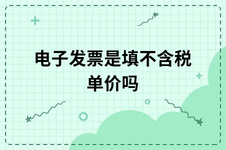 电子发票不含税单价填写规则及增值税发票开具要点