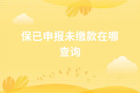 社保已申报未缴款在哪查询 社保已申报未缴款在哪查询