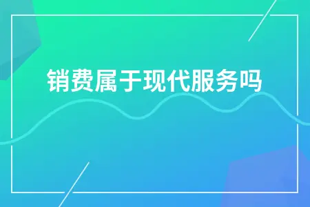 促销费属于现代服务吗