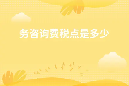 税务咨询费的税点是多少 税务咨询费的税点是多少