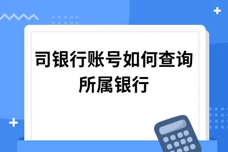 公司银行账号如何查询所属银行