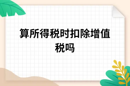 计算企业所得税时是否扣除增值税详解
