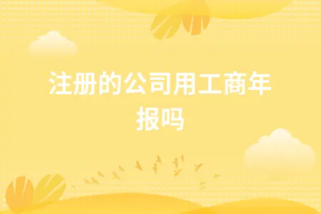 新注册的公司用工商年报吗