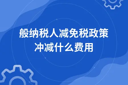 一般纳税人减免税政策冲减什么费用 一般纳税人减免税政策冲减什么费用