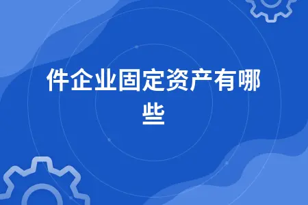 软件企业固定资产有哪些