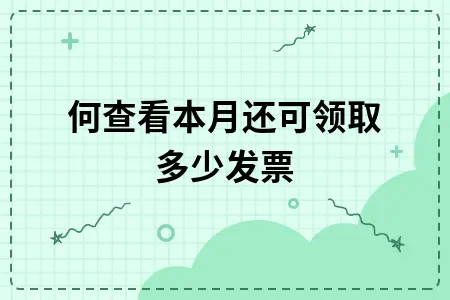 如何查看本月还可领取多少发票