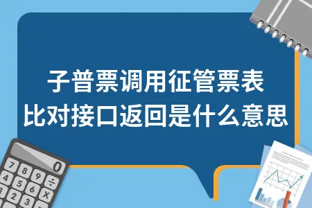 电子普票调用征管票表比对接口返回是什么意思