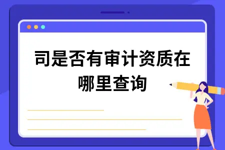 公司是否有审计资质在哪里查询