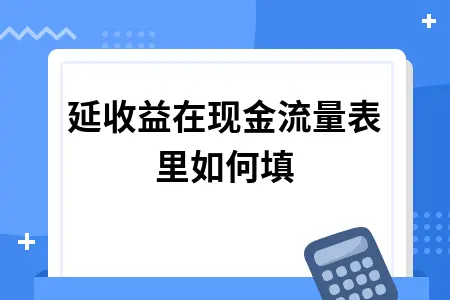 递延收益在现金流量表里如何填 递延收益在现金流量表里如何填