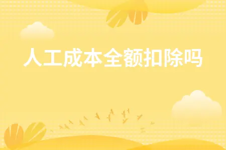 人工成本全额扣除吗 人工成本全额扣除吗